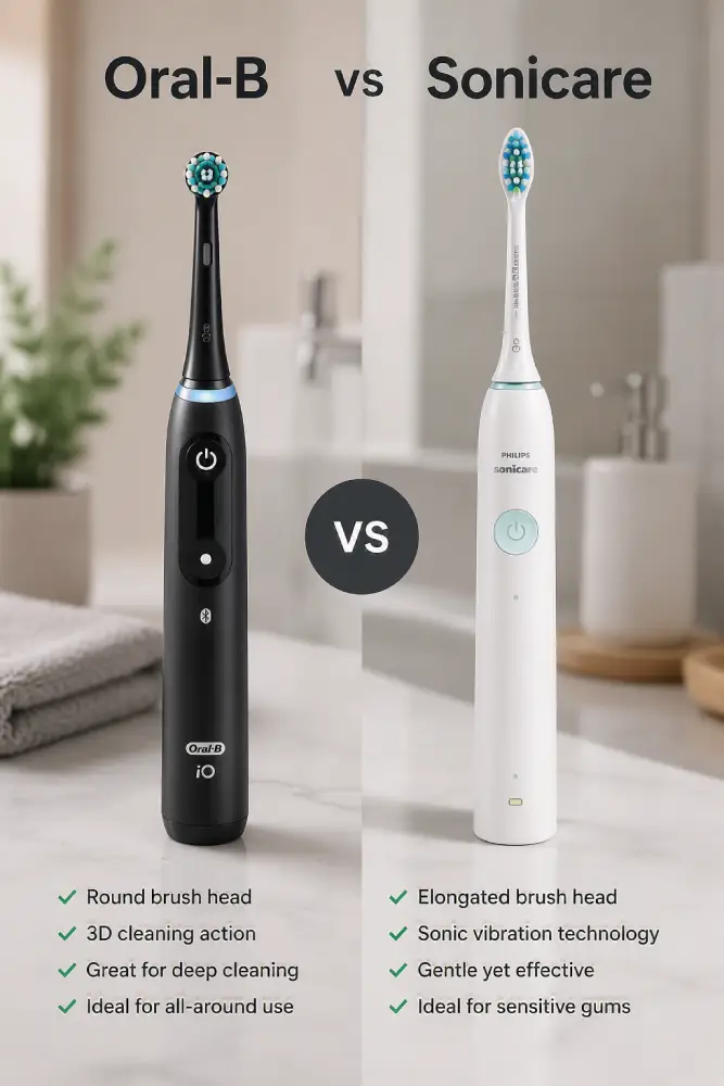 Oral-B vs Sonicare electric toothbrush comparison