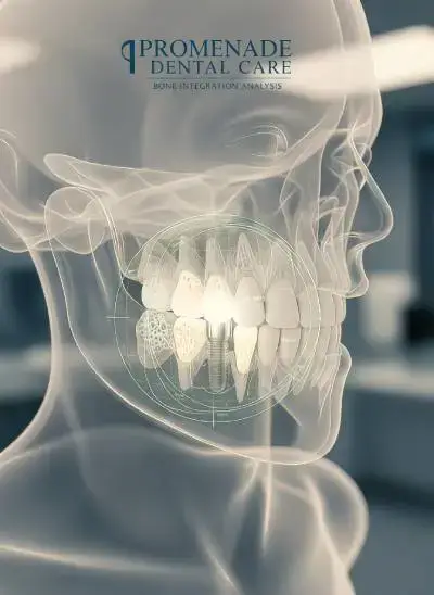 Diagram showing the bone height and healthy gum tissue required for a successful dental implant placement