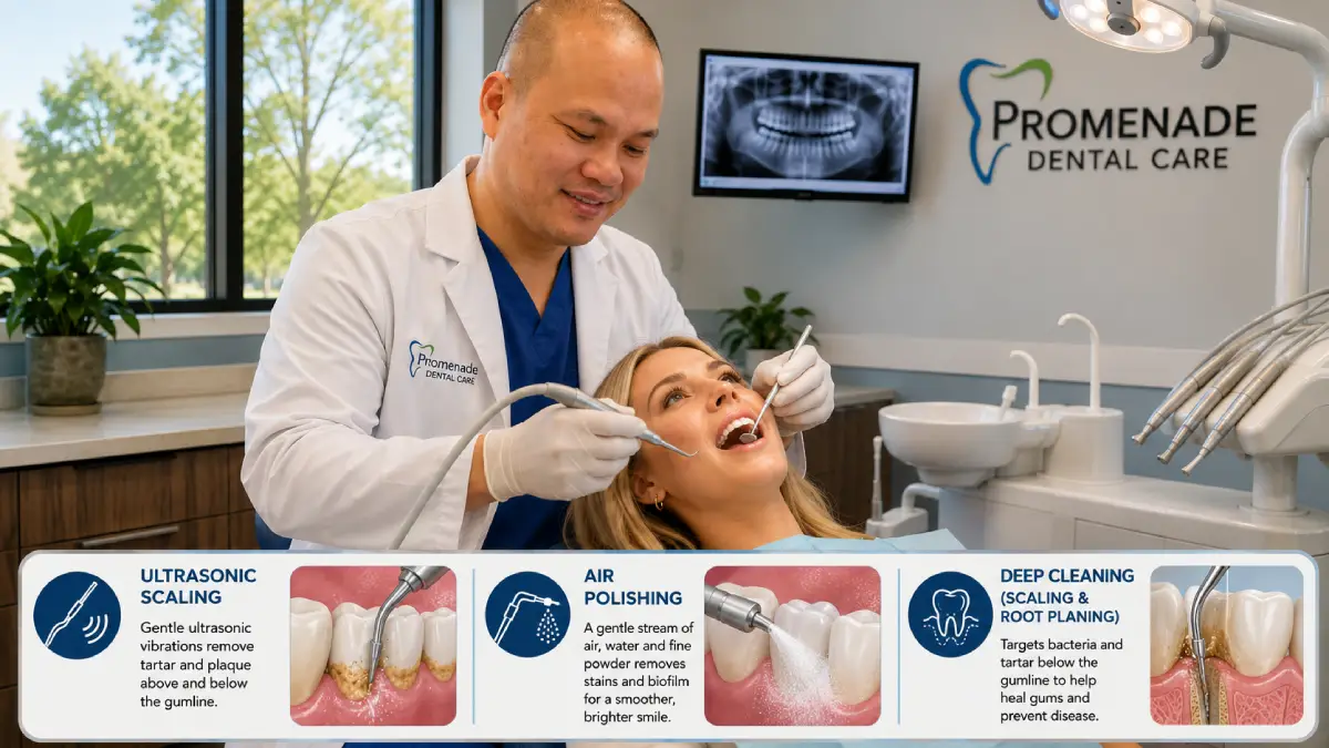 Dental exam and periodontal charting before a teeth cleaning in Murrieta