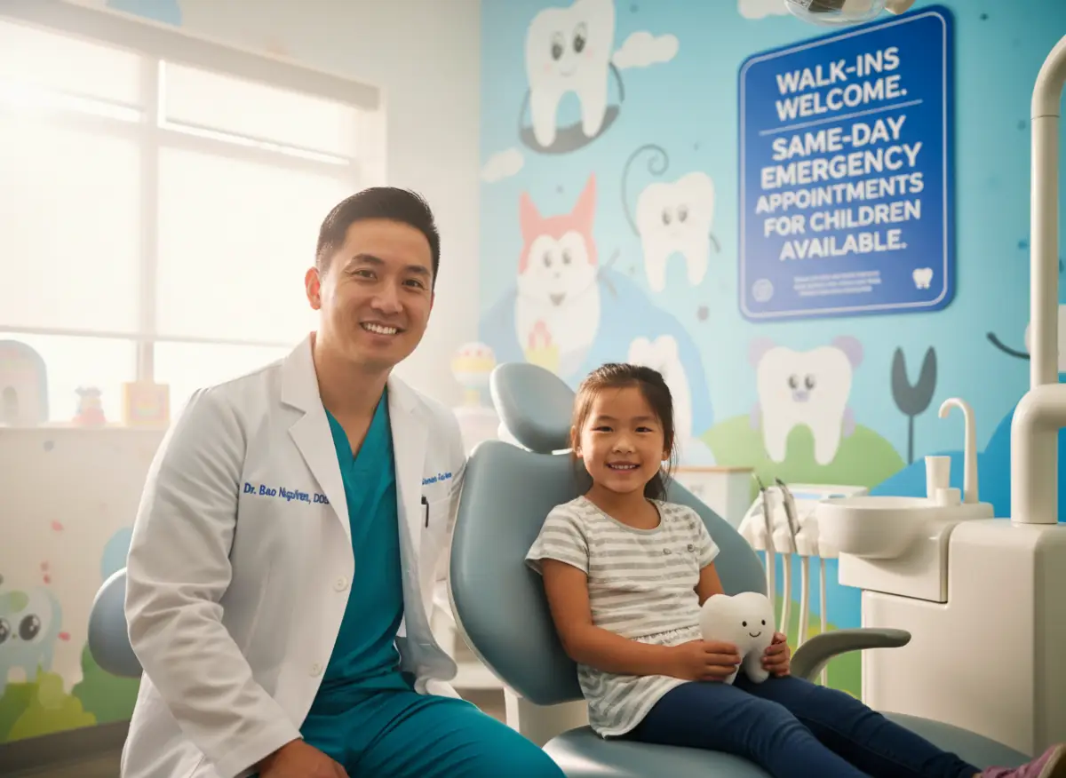 Same-day pediatric dental exam appointments available at Promenade Dental Care in Murrieta