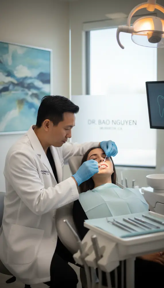 Early detection during an oral cancer screening at the dentist