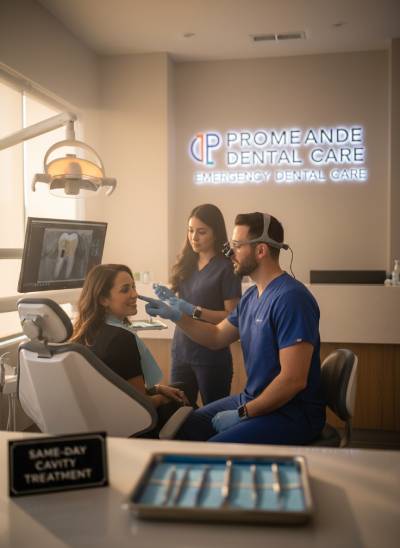 Emergency dental care and same-day cavity treatment at Promenade Dental Care in Murrieta