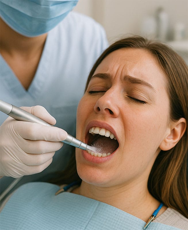 air polishing teeth cleaning