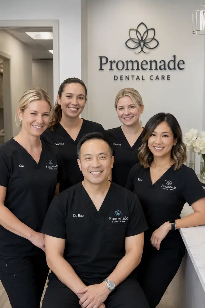 Promenade Dental Care team providing oral cancer screening and preventive care in Murrieta