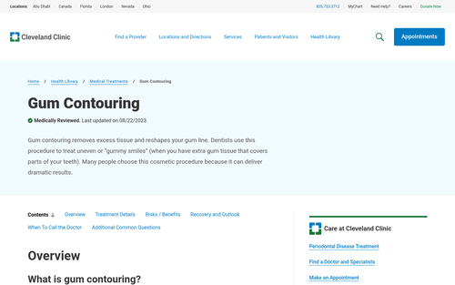 Cosmetic dental treatment options illustrated