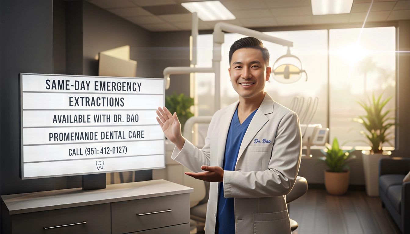 Promenade Dental Care office in Murrieta — tooth extraction and oral surgery