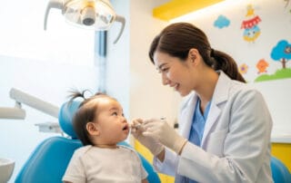 one year old kid at dentist