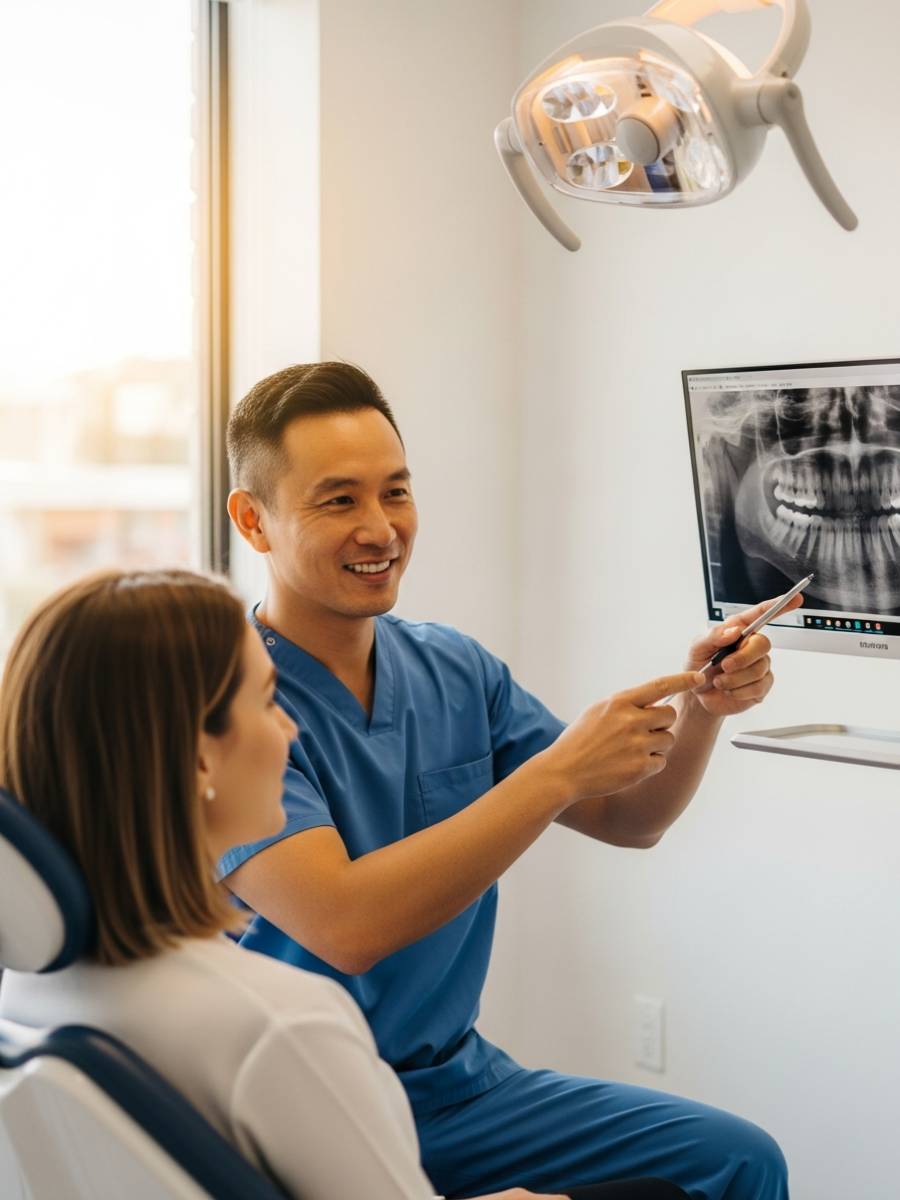 dr-bao-explaining-xray dentist in Murrieta